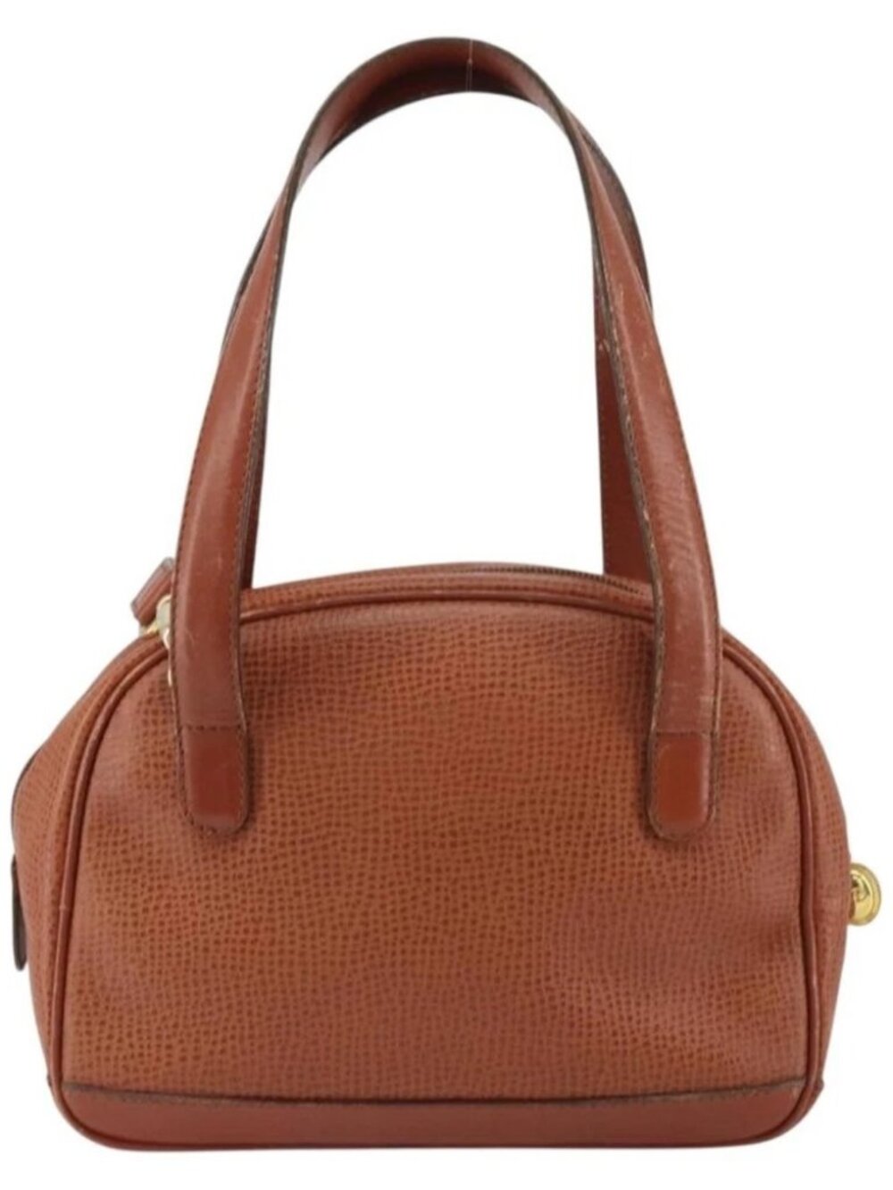 Christian Dior Hand Bag Leather 2way Brown Gold Auth - Picture 2 of 16